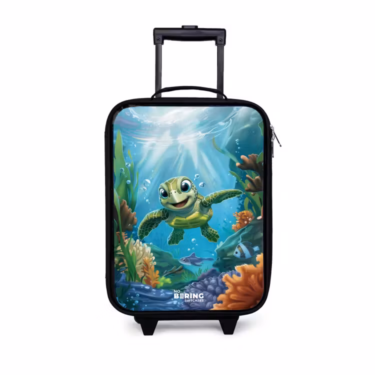 Children's suitcase - Turtle in colorful underwater world — 1