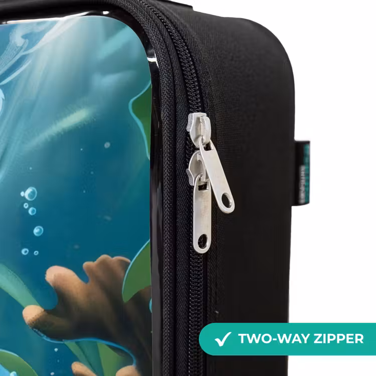 Children's suitcase - Turtle in colorful underwater world — 5