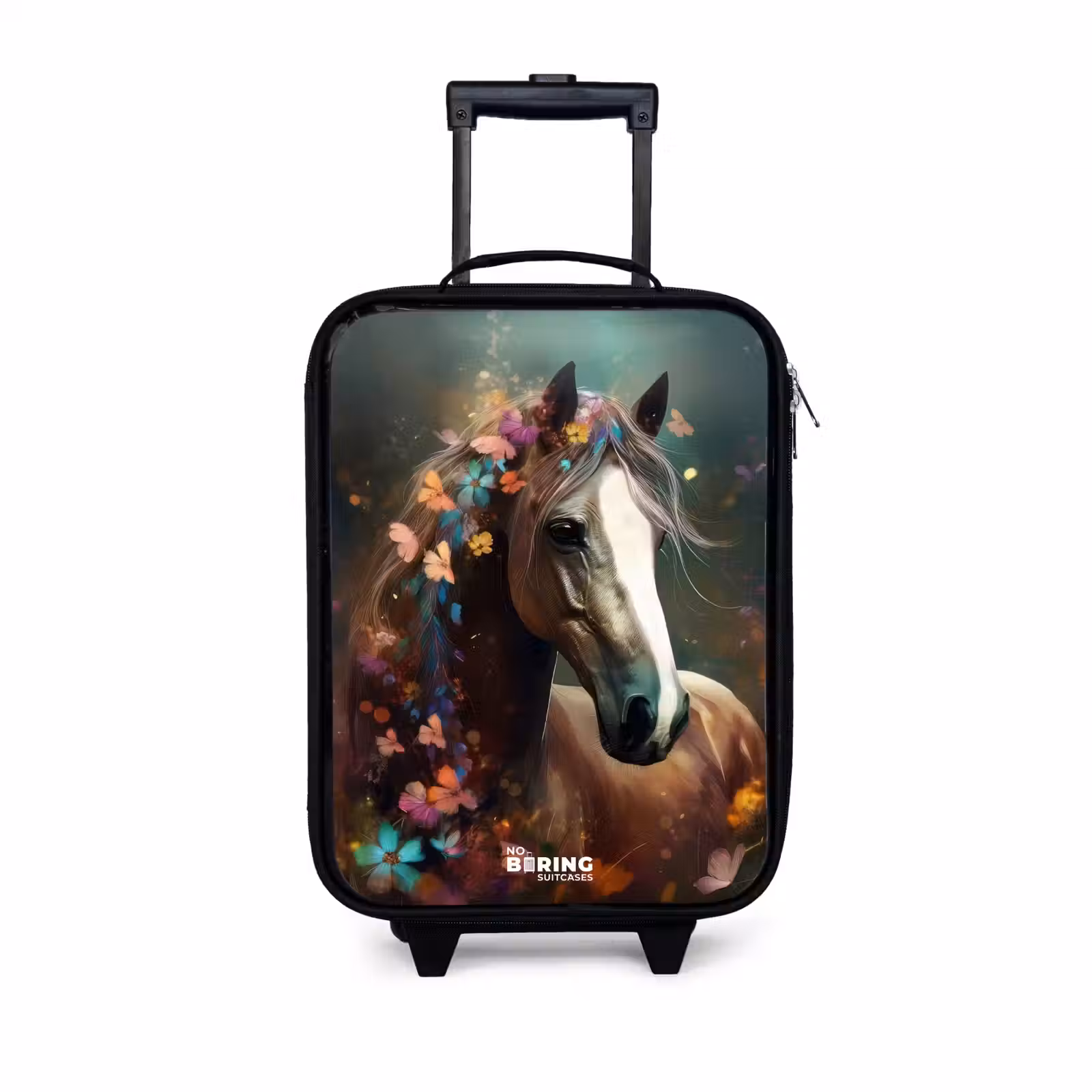 Children's suitcase - Light brown horse among flowers — 1