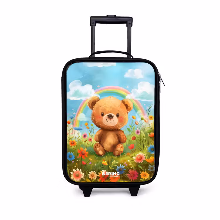 Children's suitcase - Teddy bear among flowers — 1