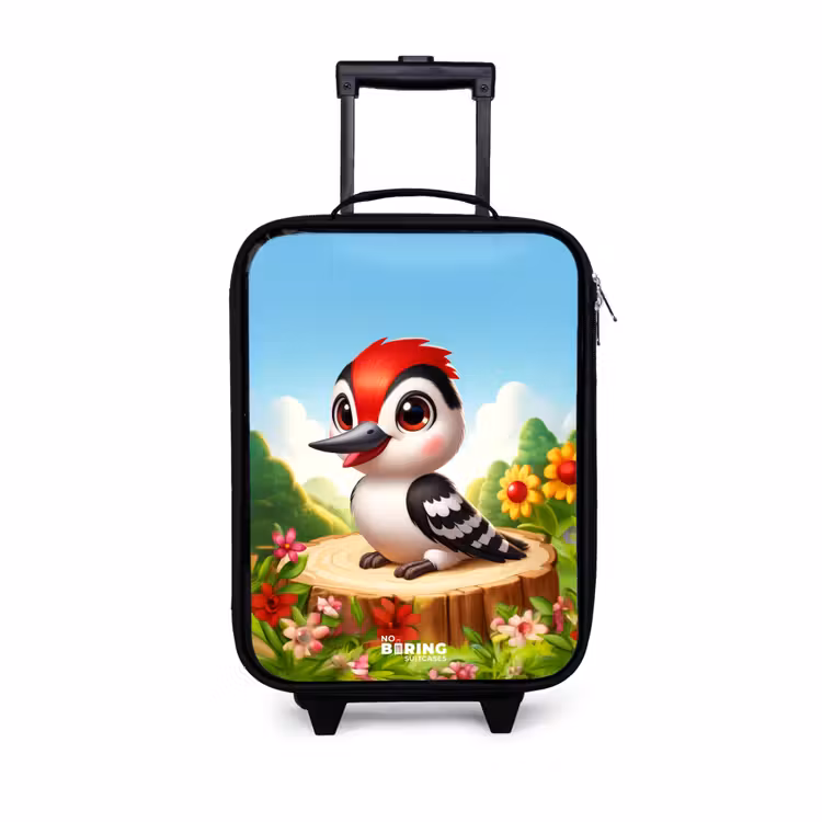 Children's suitcase - Woodpecker on and tree stump — 1