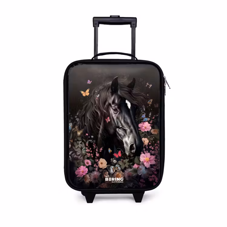 Children's suitcase - Black horse in bloom — 1