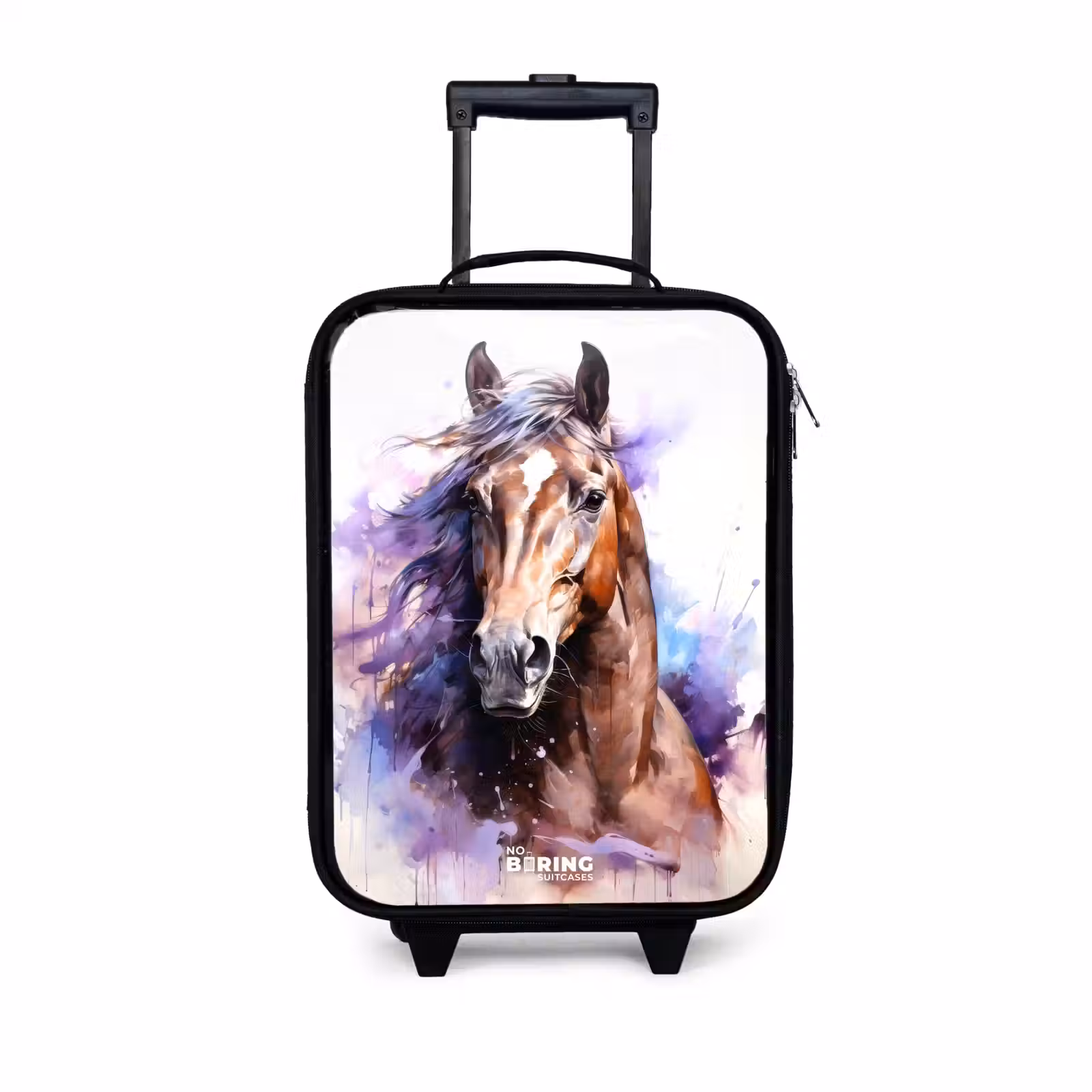 Children's suitcase - Watercolor horse with colorful splashes — 1