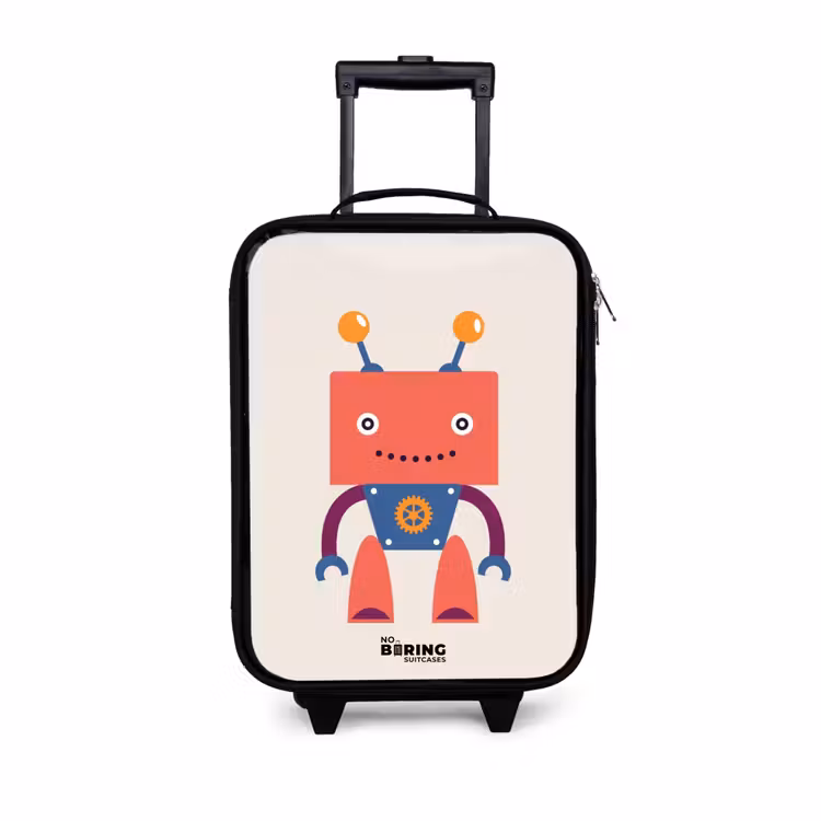 Children's suitcase - Red robot with square head — 1