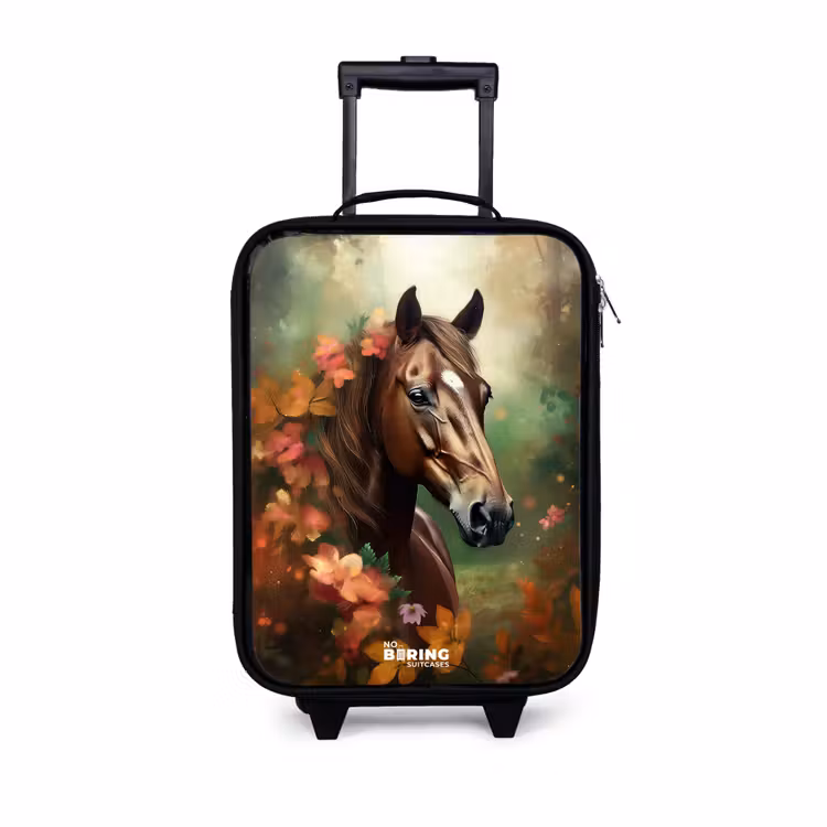 Children's suitcase - Brown horse among flowers — 1
