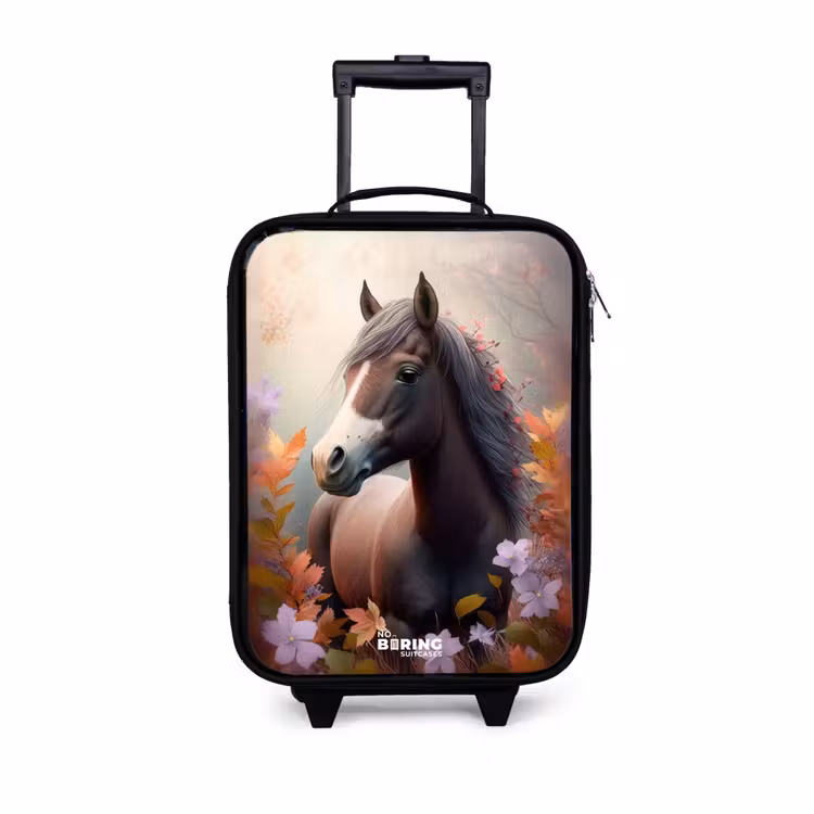 Children's suitcase - Brown horse in autumn — 1