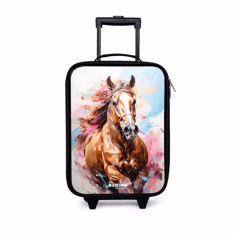 Children's suitcase - Galloping horse with colorful background — 1