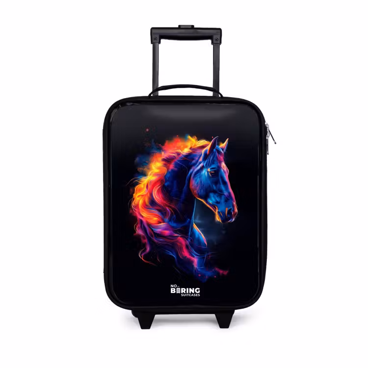 Children's suitcase - Side view of a horse with fiery mane — 1