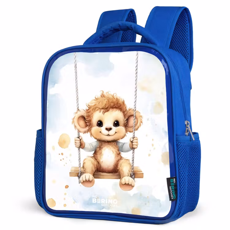 Kids backpack - Blue - Axel monkey — 3