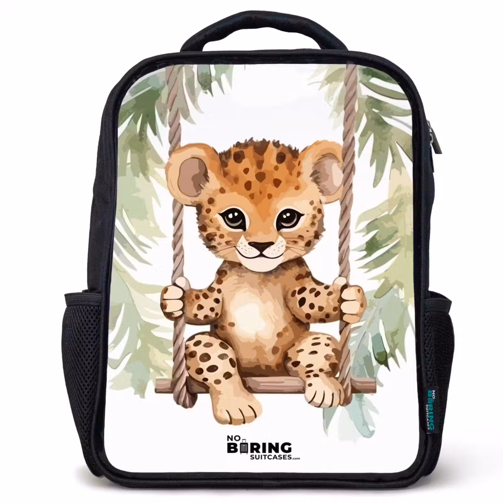 Kids backpack - Black - Levi leopard — 1