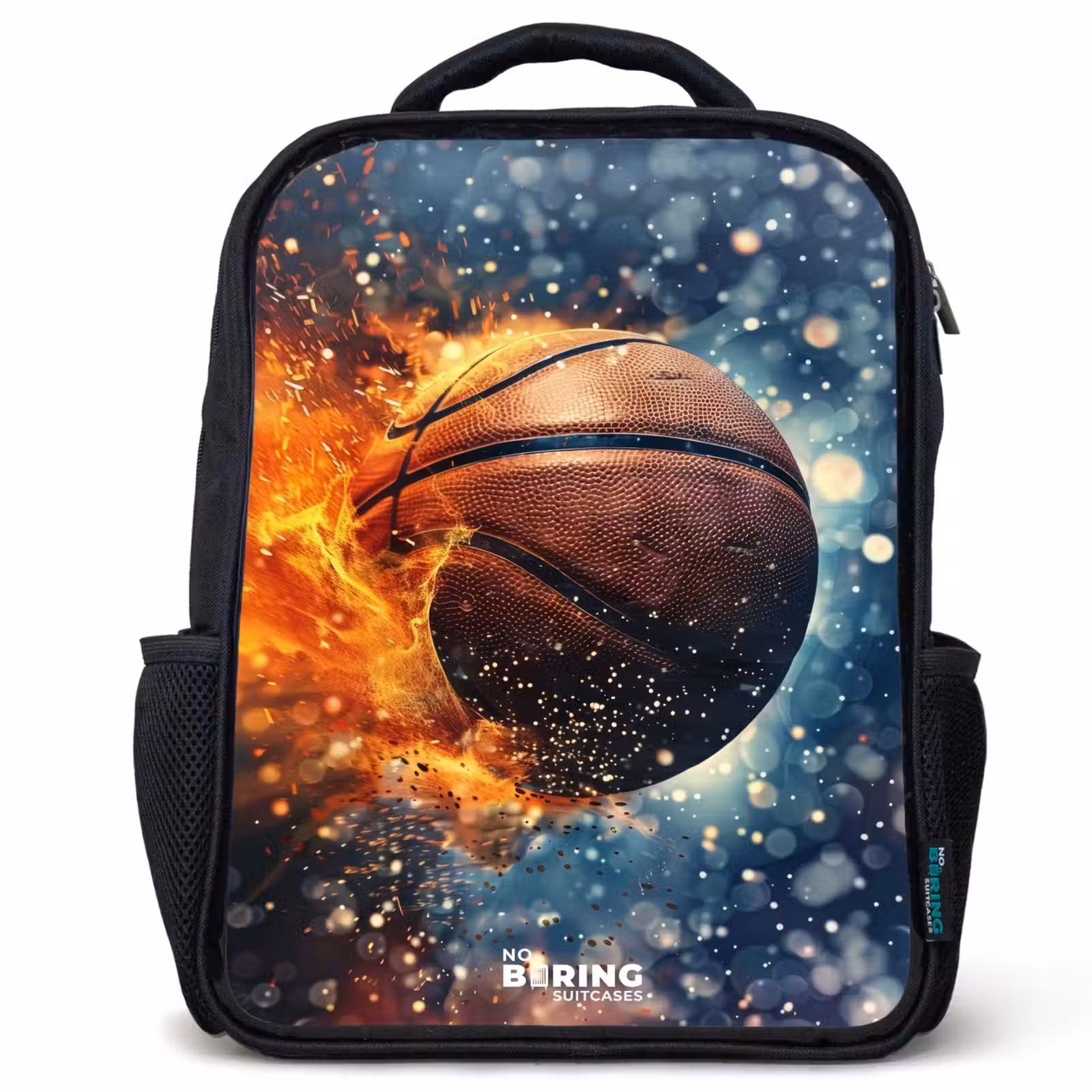 Kids backpack - Black - Vibrant basketball — 1