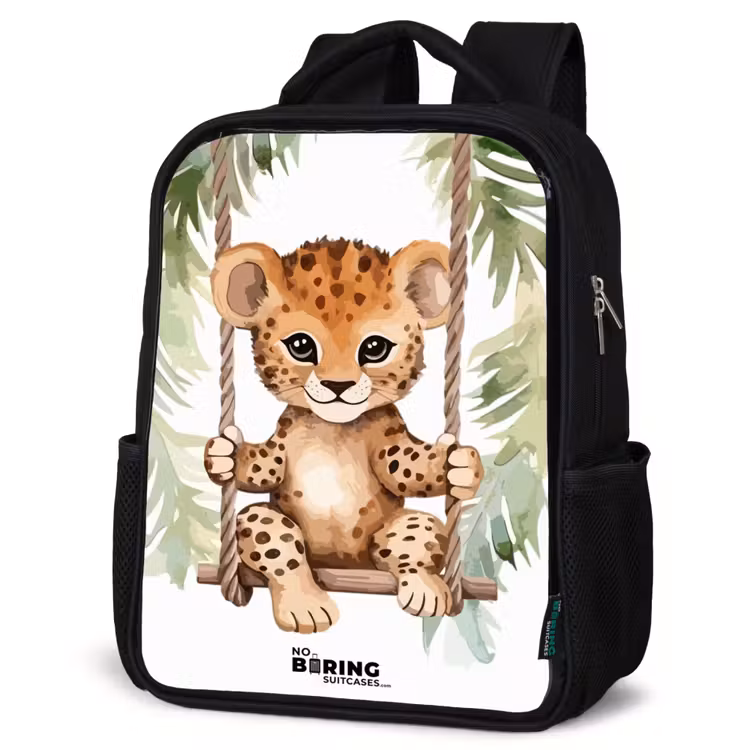Kids backpack - Black - Levi leopard — 4