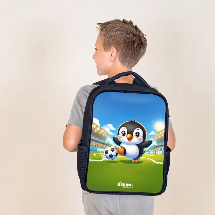 Kids backpack - Black - Penalty penguin — 2