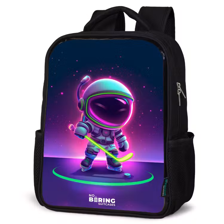 Kids backpack - Black - Space field hockey — 4