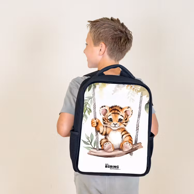Kids backpack - Black - Timo tiger — 2