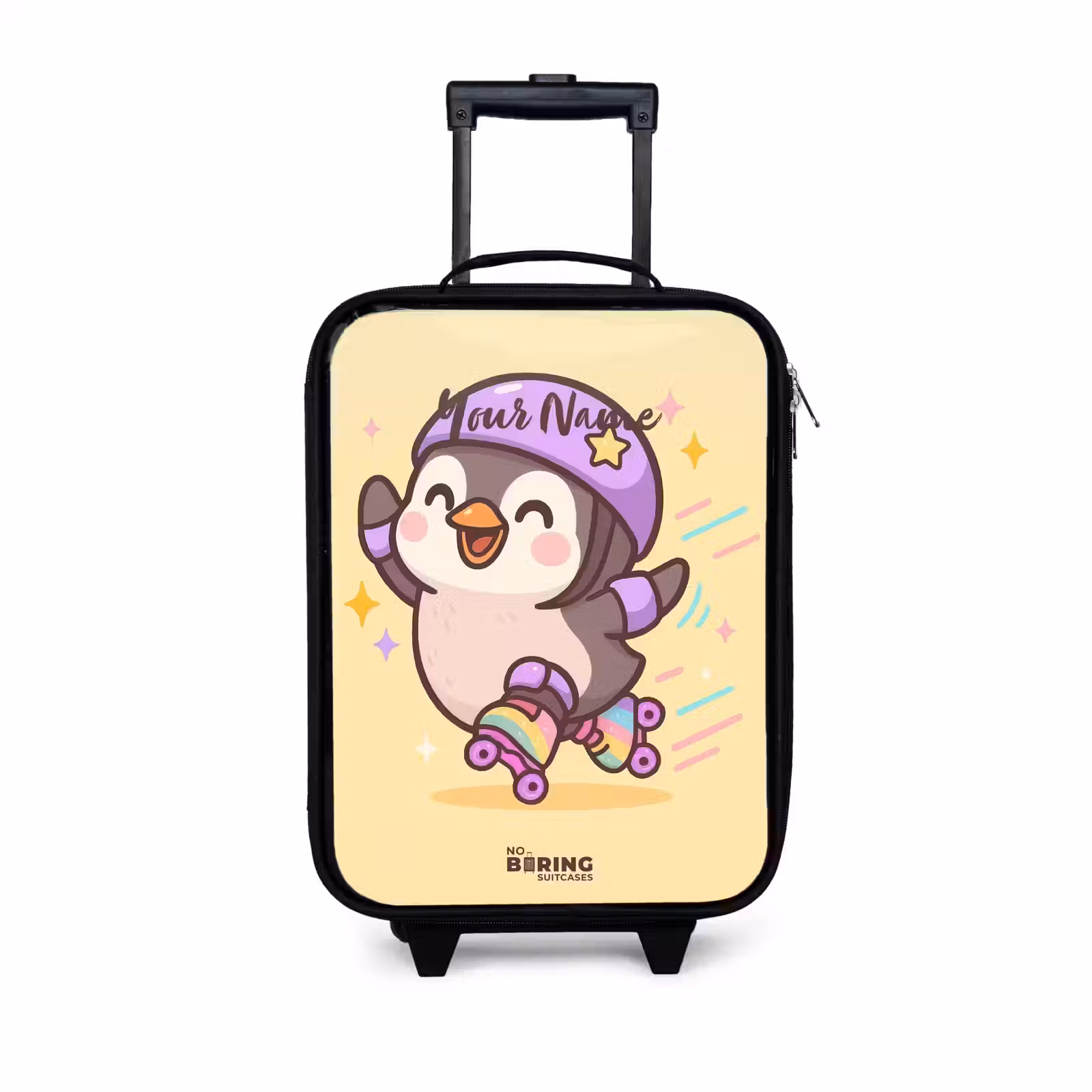 Children's suitcase - Kawai - Penguin - Roller skates — 1
