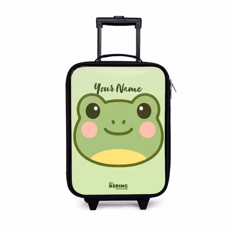 Children's suitcase - Kawai - Frog - Green — 1