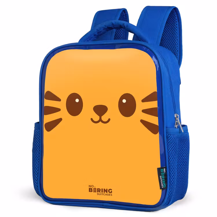 Kids backpack - Blue - Kawai - Tiger - Orange — 3