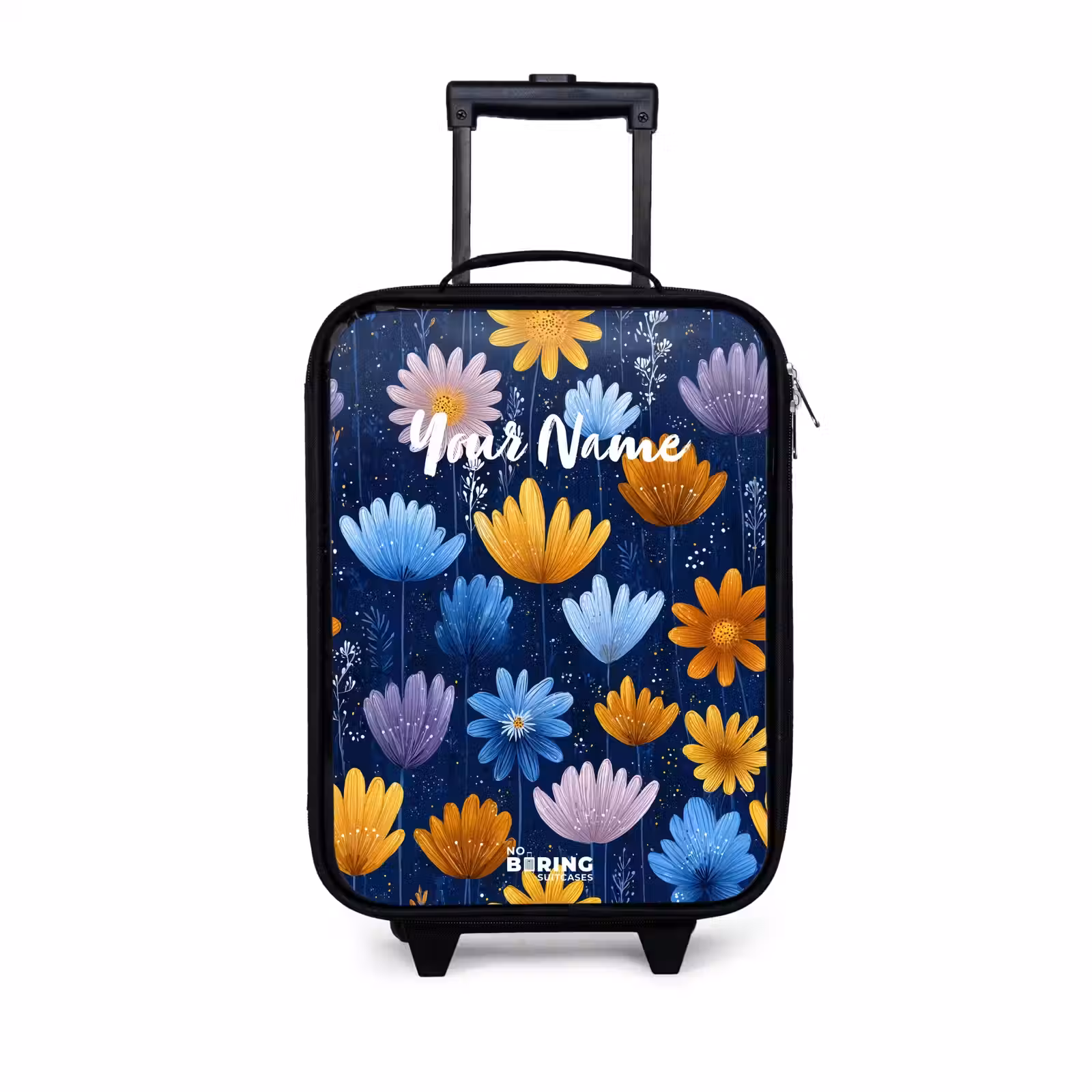 Children's suitcase - Flowers on a dark blue background — 1