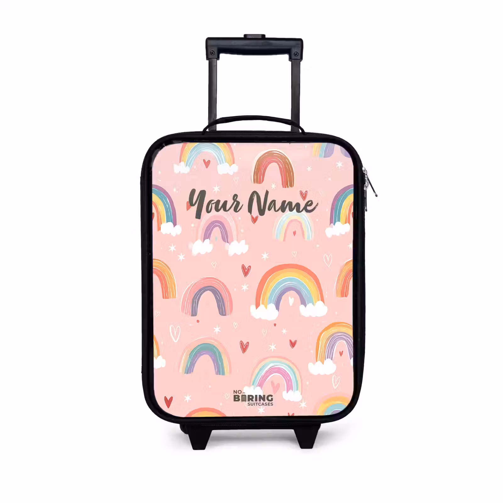 Children's suitcase - Rainbows on a pink background — 1