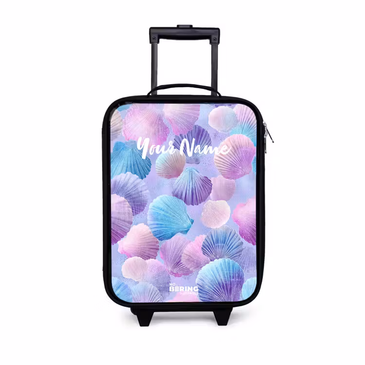 Children's suitcase - Colored shells on a purple background — 1