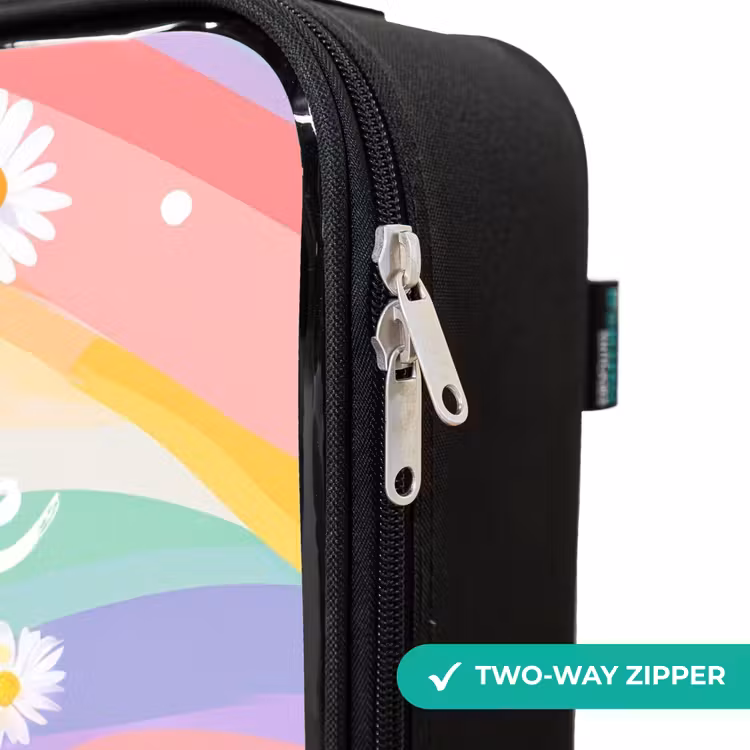 Children's suitcase - Daisies on rainbow background — 5