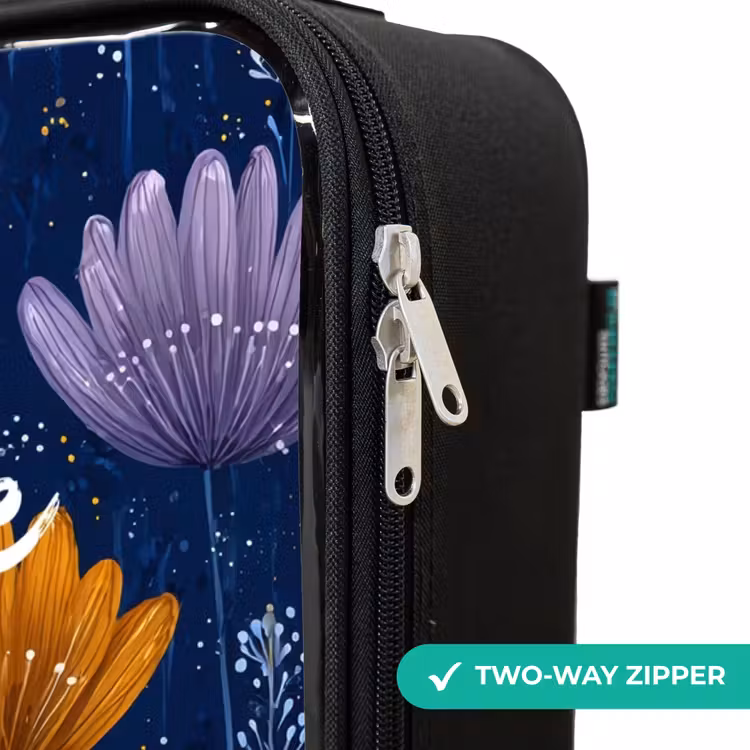 Children's suitcase - Flowers on a dark blue background — 5