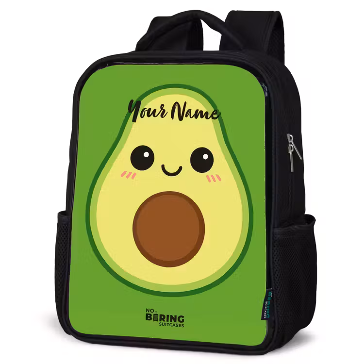 Kids backpack - Black - Kawai - Avocado - Green — 4
