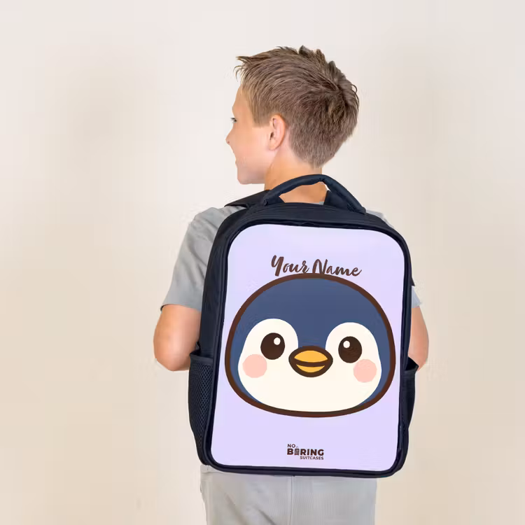 Kids backpack - Black - Penguin — 2