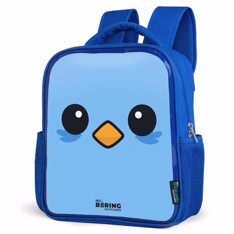Kids backpack - Blue - Kawai - Bird - Blue — 3