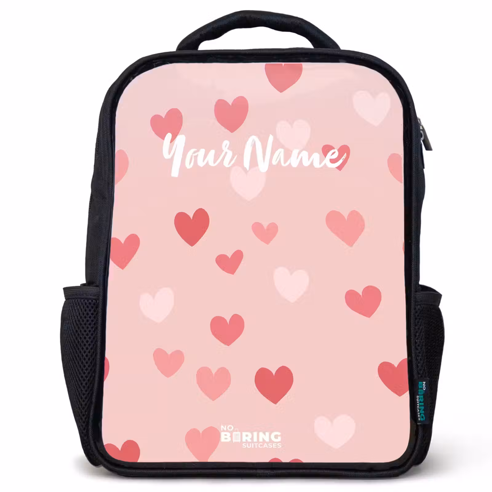 Kids backpack - Black - Hearts — 1