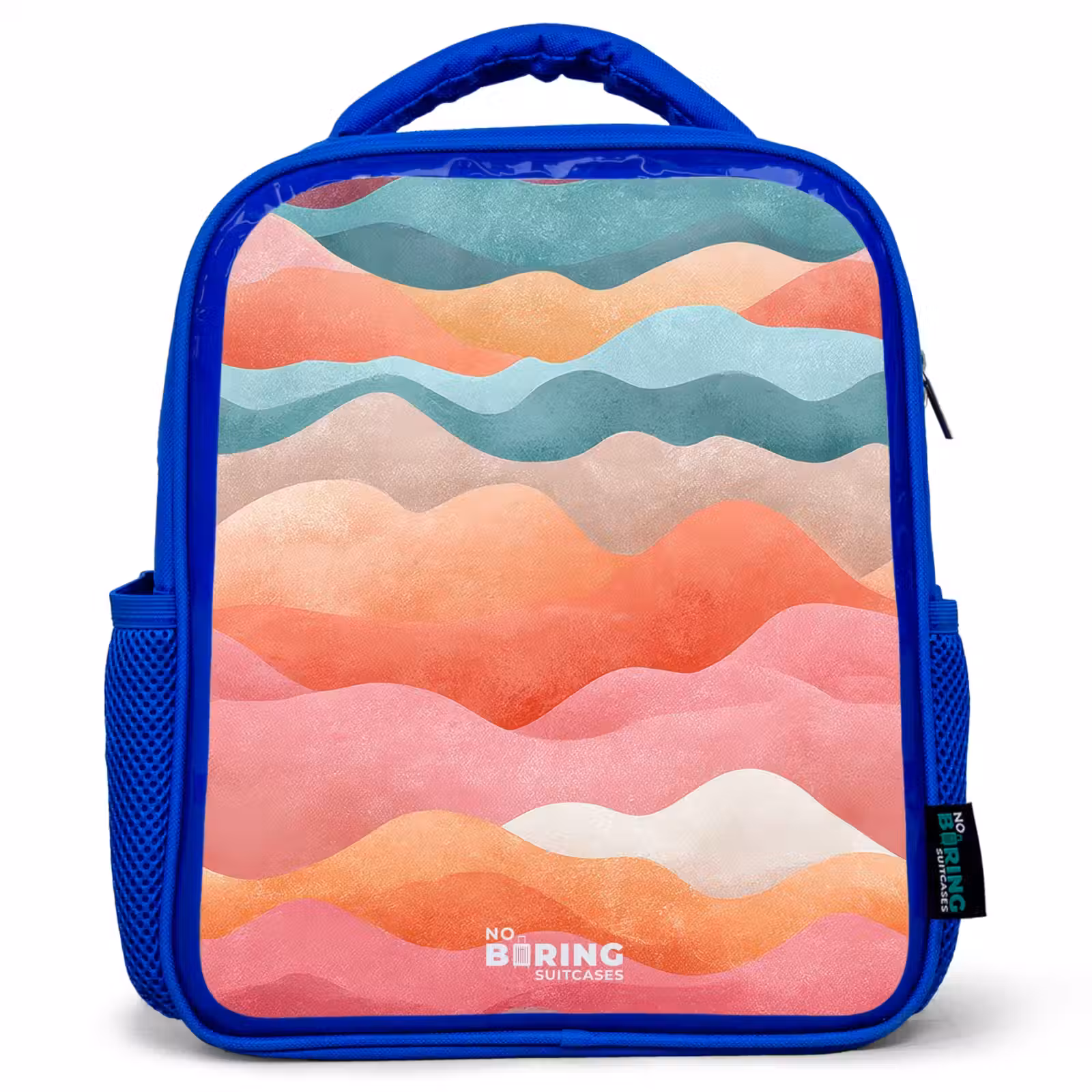 Kids backpack - Blue - Abstract waves — 1