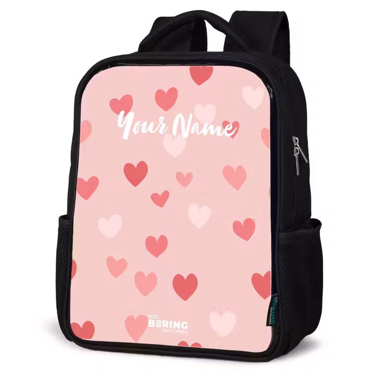 Kids backpack - Black - Hearts — 4