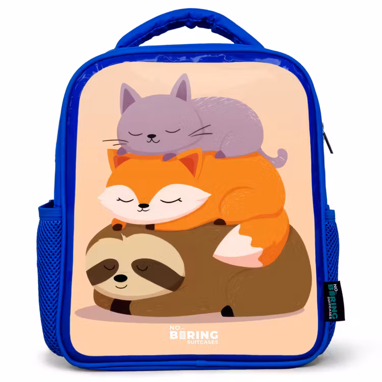 Kids backpack - Blue - Animals - Sleep - Together — 1