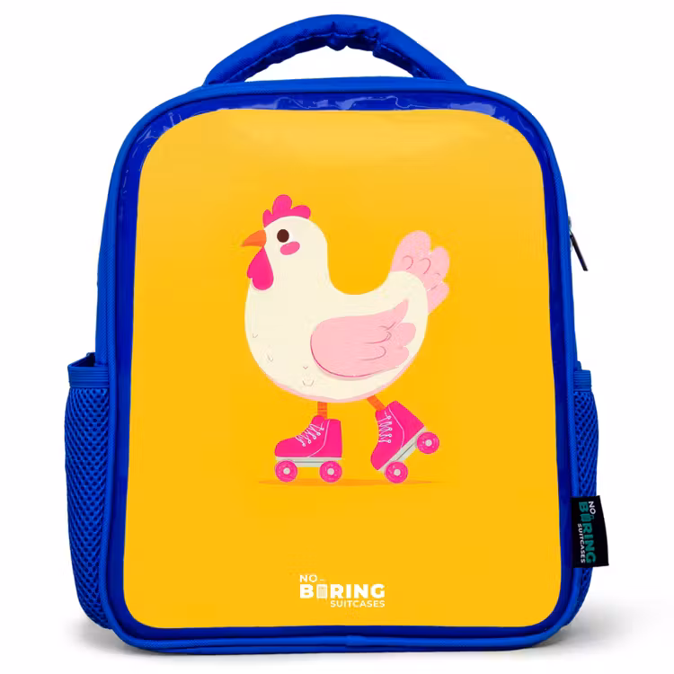 Kids backpack - Blue - Kip - Roller skates - Yellow — 1