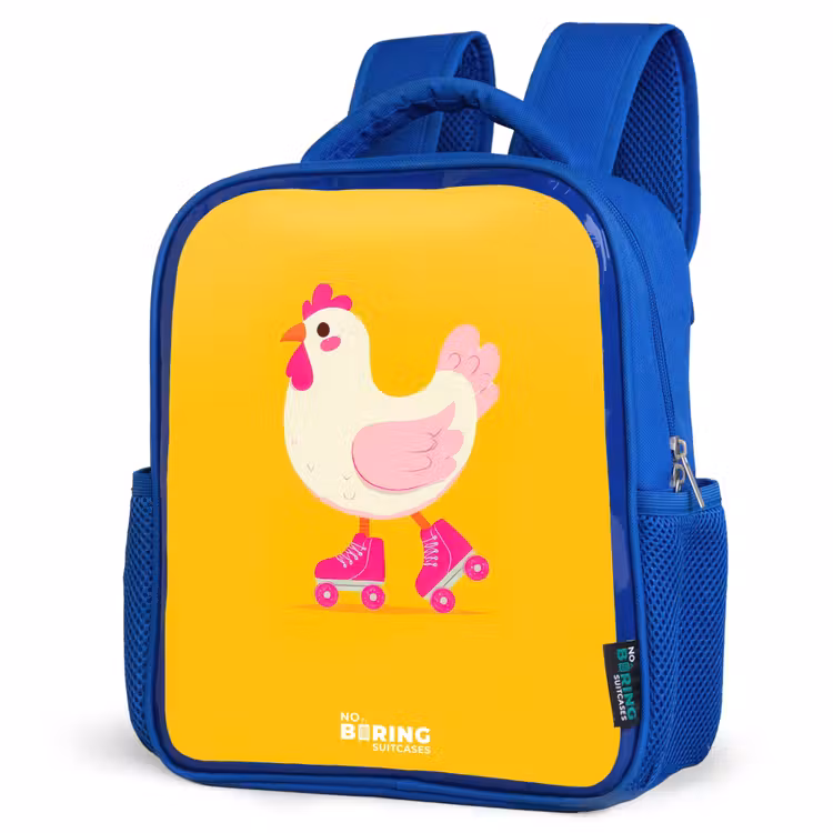 Kids backpack - Blue - Kip - Roller skates - Yellow — 3