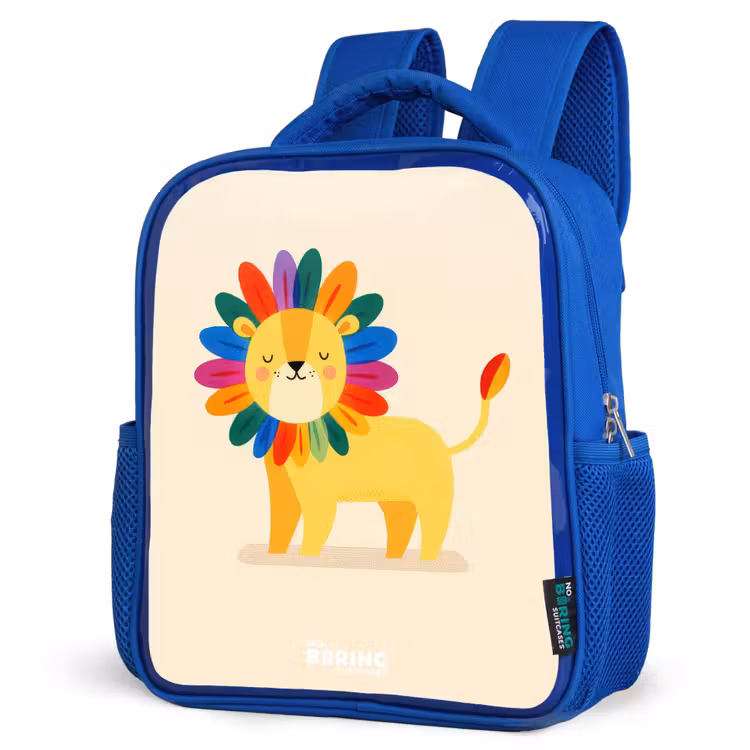 Kids backpack - Blue - Lion - Mane - Colorful — 3