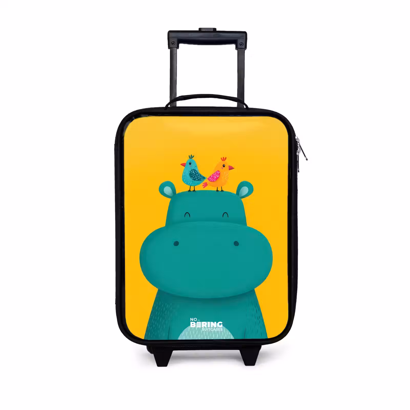 Children's suitcase - Hippo - Birds - Yellow — 1