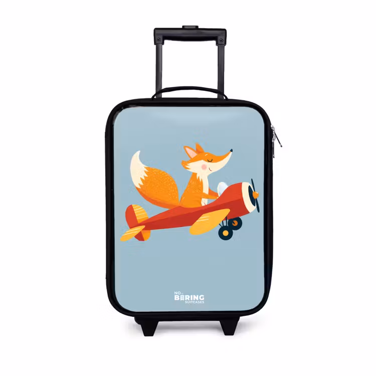 Children's suitcase - Fox - Airplane - Flies — 1