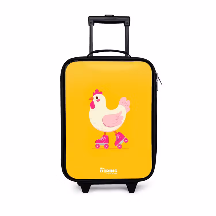 Children's suitcase - Kip - Roller skates - Yellow — 1