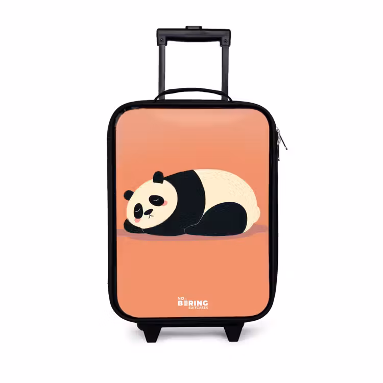 Children's suitcase - Panda - Sleeping - Orange — 1