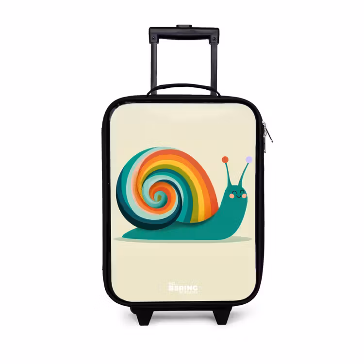 Children's suitcase - Snail - Rainbow - Colorful — 1