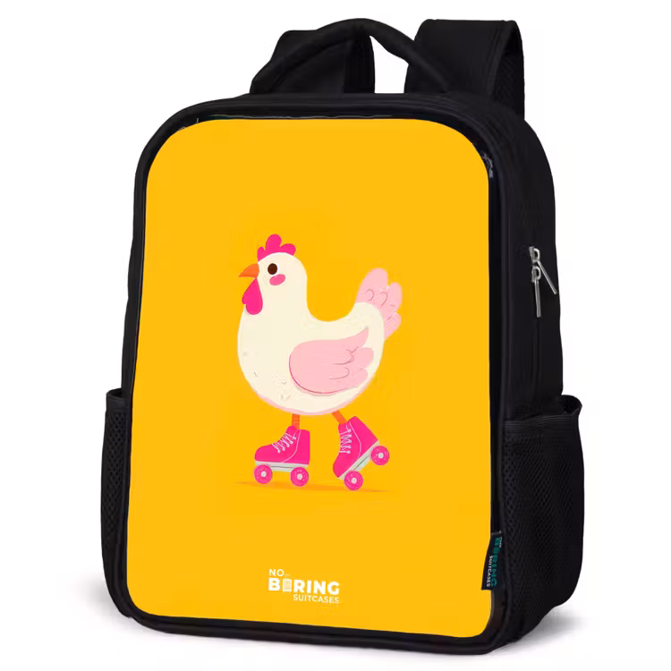 Kids backpack - Black - Kip - Roller skates - Yellow — 4