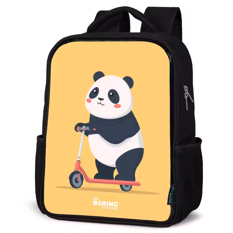 Kids backpack - Black - Panda - Step - Yellow — 4