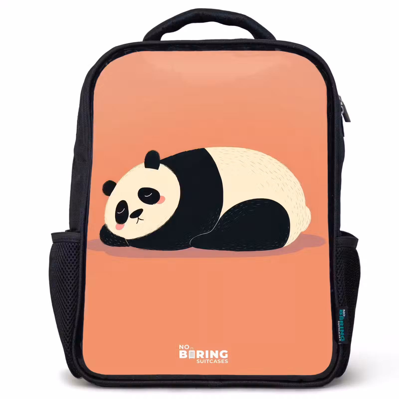 Kids backpack - Black - Panda - Sleeping - Orange — 1