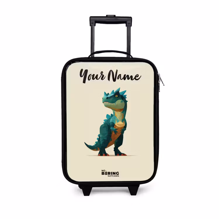 Children's suitcase with name - Dino - Animal - Green — 1