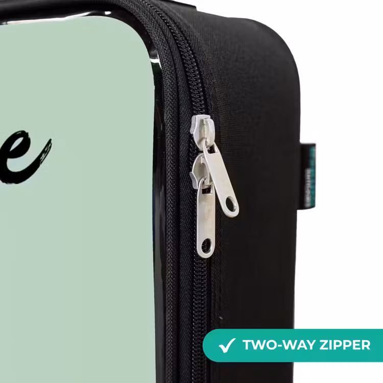Children's suitcase with name - Dino - Animal - Green - Orange — 5