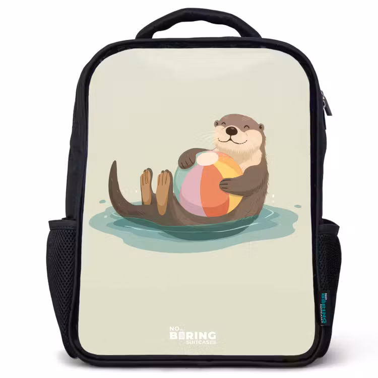 Kids backpack - Black - Otter - Beach Ball - Water — 1