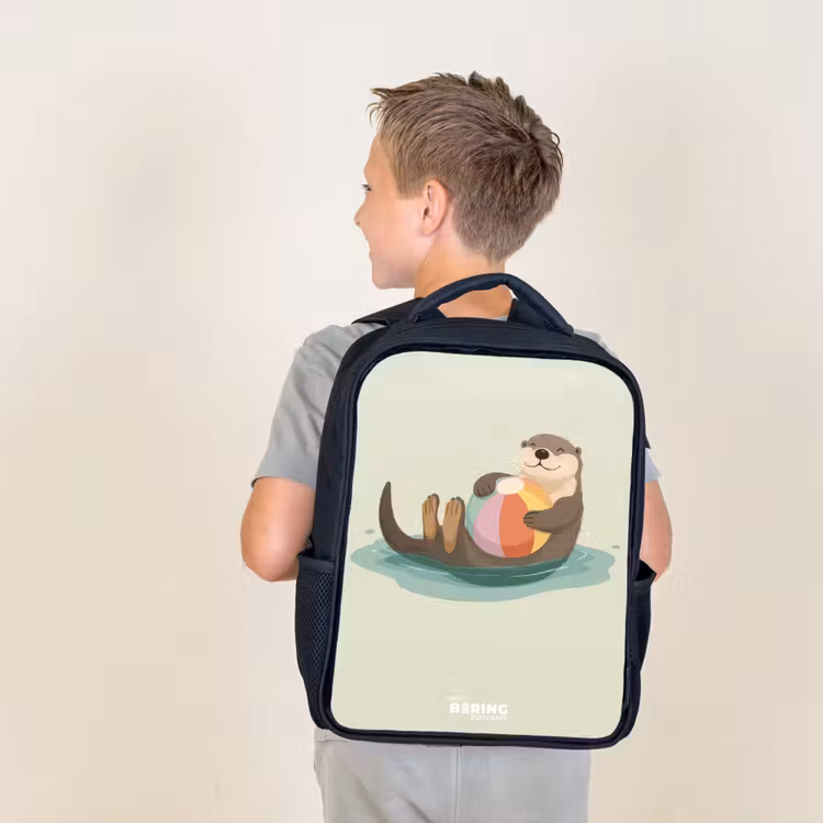 Kids backpack - Black - Otter - Beach Ball - Water — 2