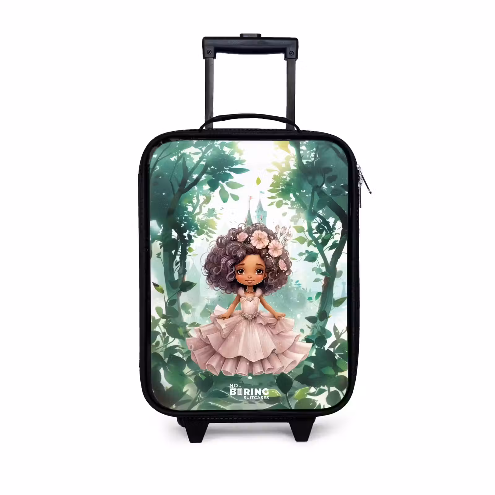 Children's suitcase - Girl with dark curls in the forest — 1